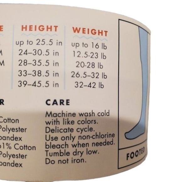 Baby Girls Tights 2 pack 6 to 12 Months Cat and Jack Polka Dots - Picture 6 of 7